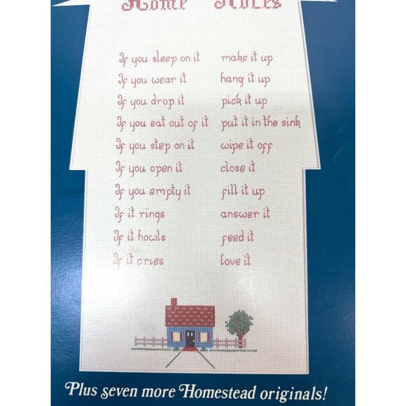 Home Rules & School Rules Cross-Stitch Pattern Book - Picture 2 of 4